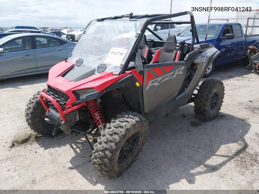 2024 Polaris Rzr Xp 1000 Ultimate VIN: 3NSNEF998RF041243 Lot: 45422788