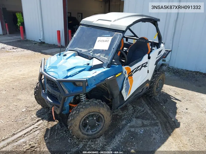 2024 Polaris Rzr Trail Ultimate VIN: 3NSA5K87XRH091332 Lot: 45436402