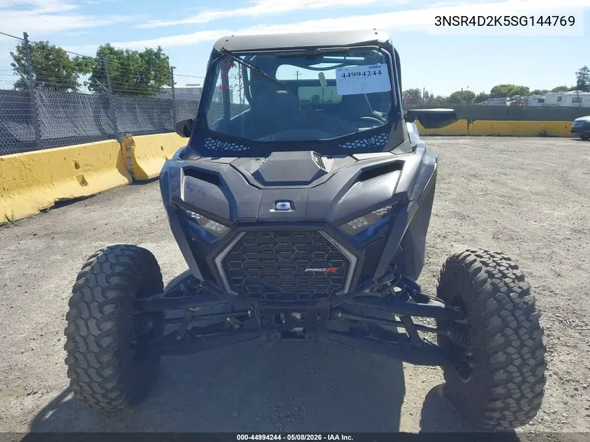 2025 Polaris Rzr Pro R 4 Ultimate VIN: 3NSR4D2K5SG144769 Lot: 44994244