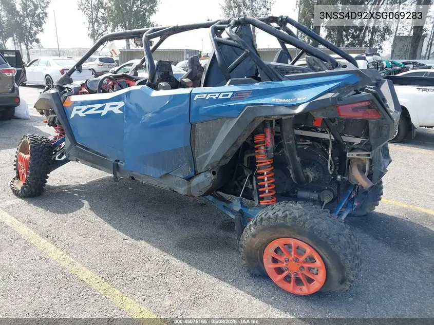 2025 Polaris Rzr Pro S 4 Ultimate VIN: 3NSS4D92XSG069283 Lot: 45075165