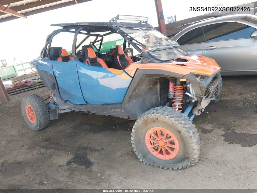 2025 Polaris Rzr Pro S 4 Ultimate VIN: 3NSS4D92XSG072426 Lot: 45177995
