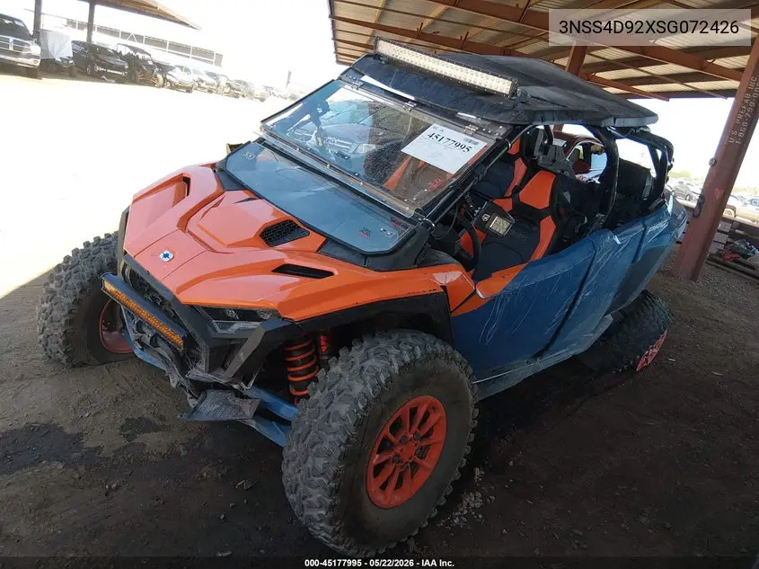 2025 Polaris Rzr Pro S 4 Ultimate VIN: 3NSS4D92XSG072426 Lot: 45177995