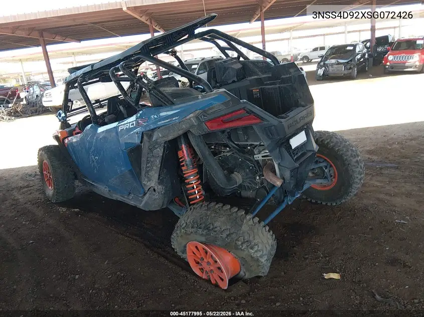 2025 Polaris Rzr Pro S 4 Ultimate VIN: 3NSS4D92XSG072426 Lot: 45177995