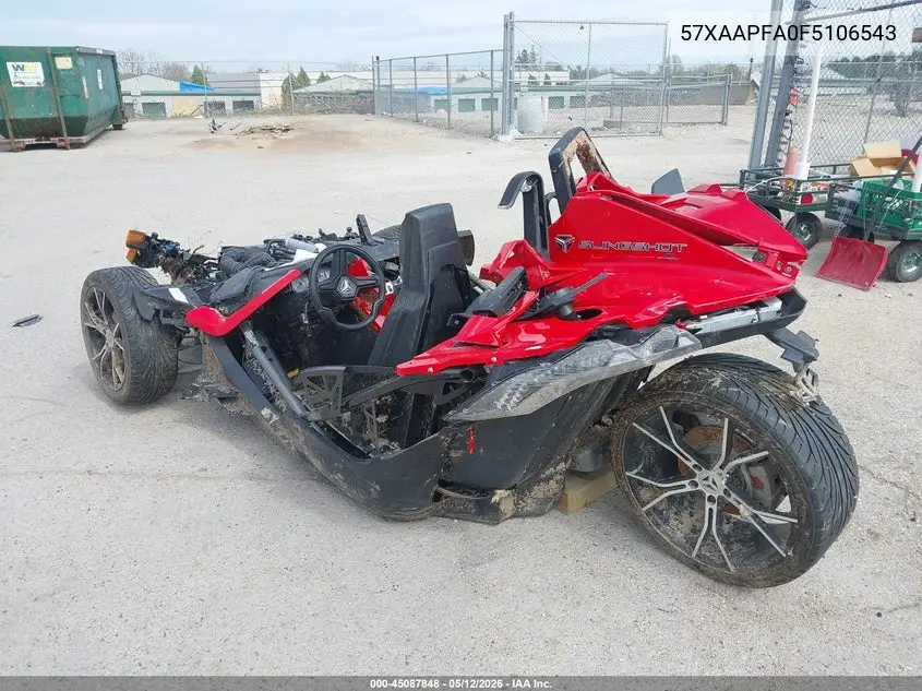2015 Polaris Slingshot VIN: 57XAAPFA0F5106543 Lot: 45087848