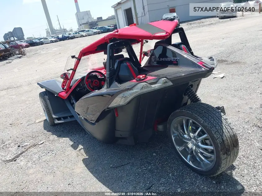 2015 Polaris Slingshot Sl VIN: 57XAAPFA0F5102640 Lot: 45465749