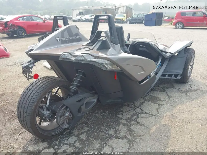 2015 Polaris Slingshot VIN: 57XAASFA1F5104481 Lot: 45651172