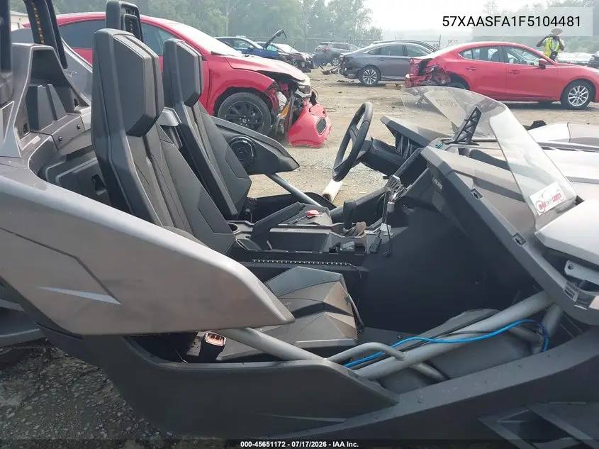 2015 Polaris Slingshot VIN: 57XAASFA1F5104481 Lot: 45651172