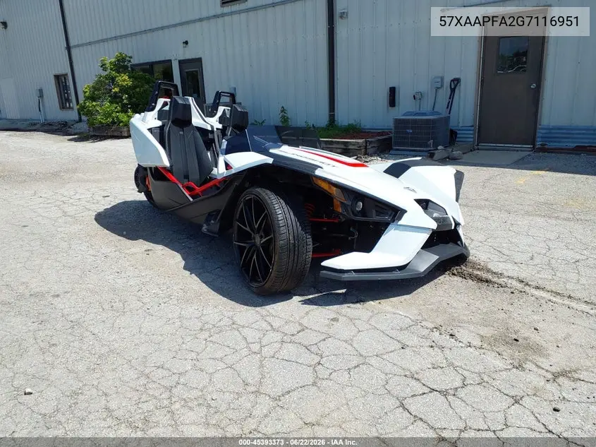 2016 Polaris Slingshot Sl VIN: 57XAAPFA2G7116951 Lot: 45393373