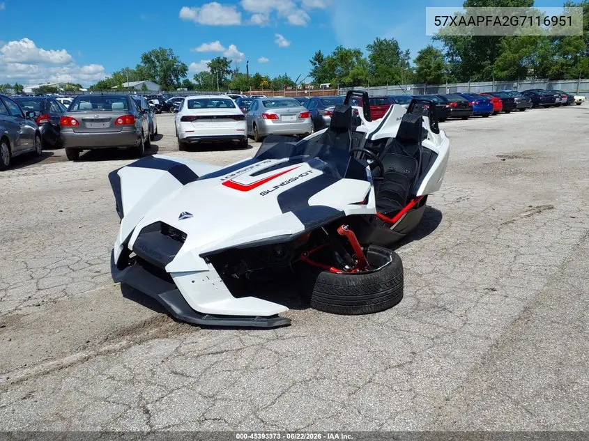 2016 Polaris Slingshot Sl VIN: 57XAAPFA2G7116951 Lot: 45393373