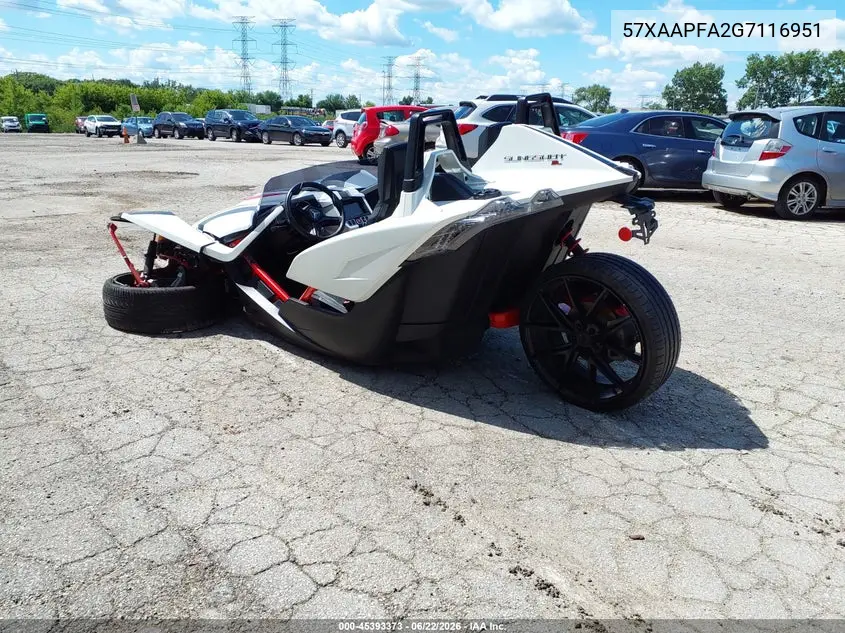 2016 Polaris Slingshot Sl VIN: 57XAAPFA2G7116951 Lot: 45393373