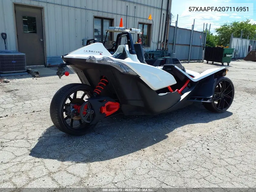 2016 Polaris Slingshot Sl VIN: 57XAAPFA2G7116951 Lot: 45393373