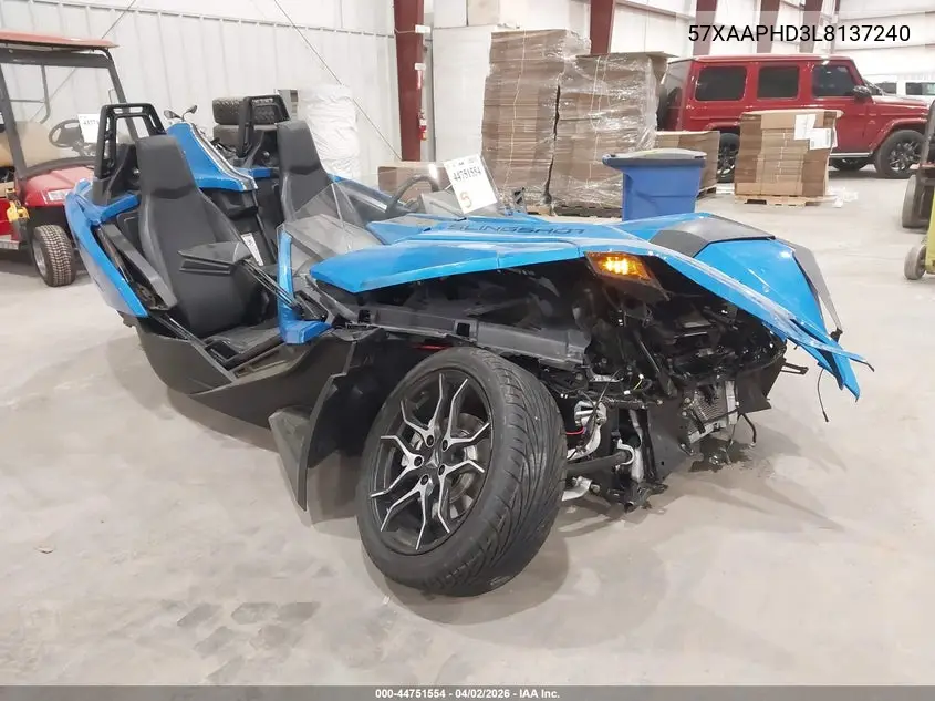 2020 Polaris Slingshot Sl VIN: 57XAAPHD3L8137240 Lot: 44751554