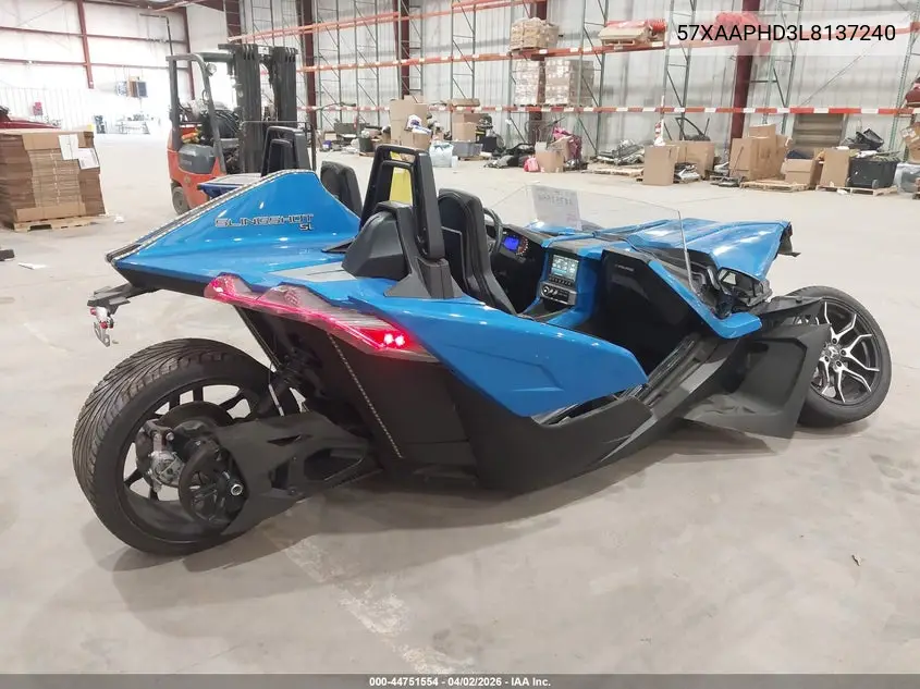 2020 Polaris Slingshot Sl VIN: 57XAAPHD3L8137240 Lot: 44751554