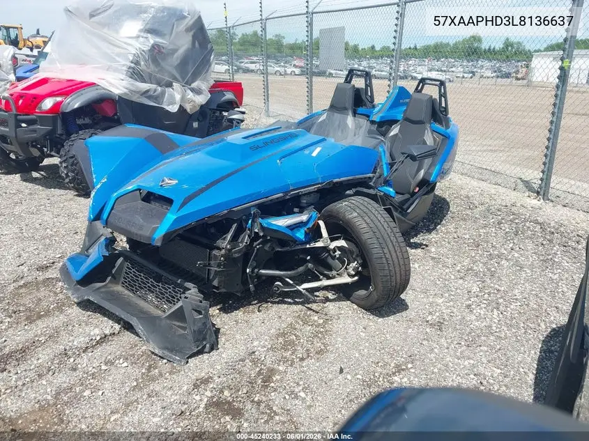 2020 Polaris Slingshot Sl VIN: 57XAAPHD3L8136637 Lot: 45240233