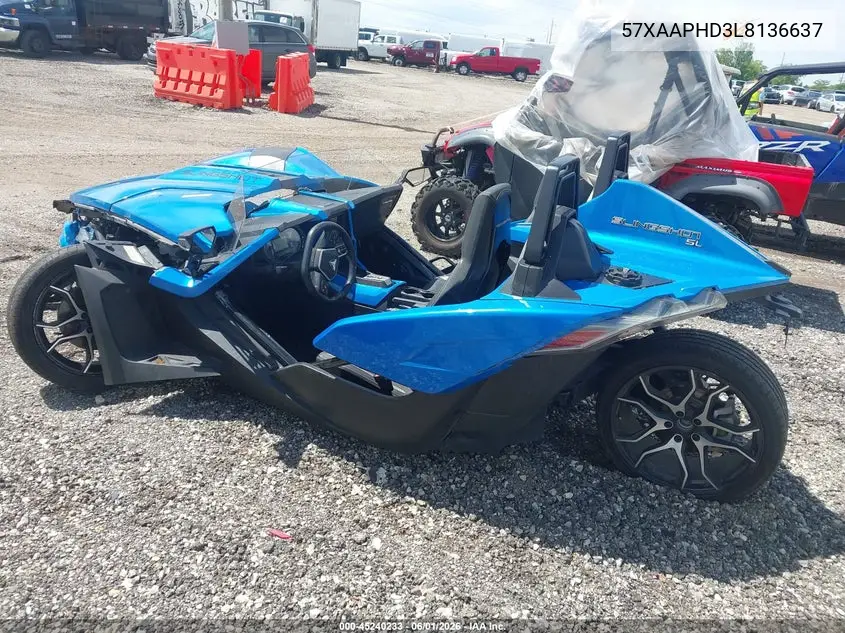 2020 Polaris Slingshot Sl VIN: 57XAAPHD3L8136637 Lot: 45240233