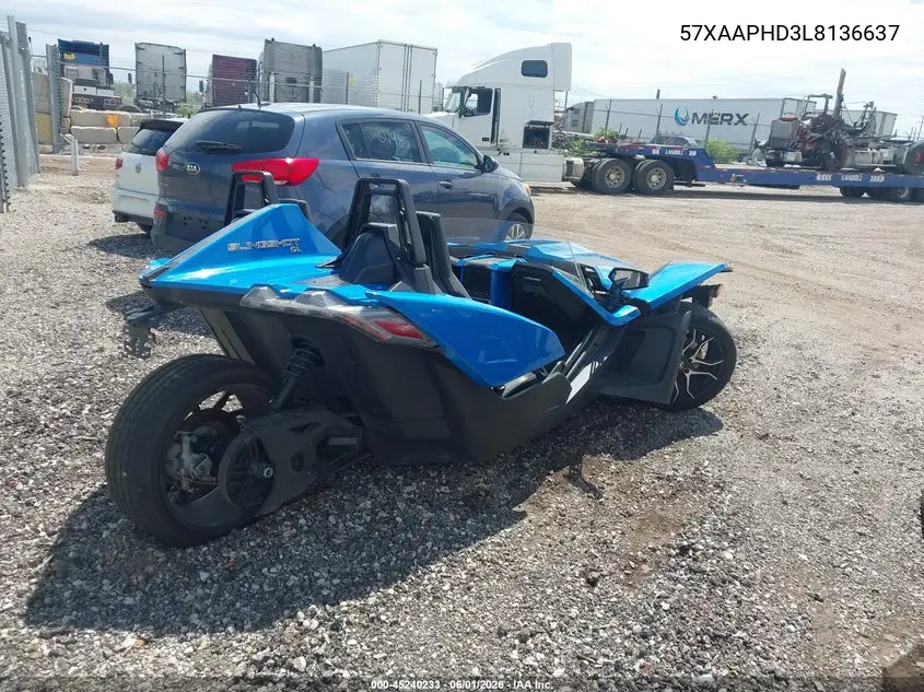 2020 Polaris Slingshot Sl VIN: 57XAAPHD3L8136637 Lot: 45240233