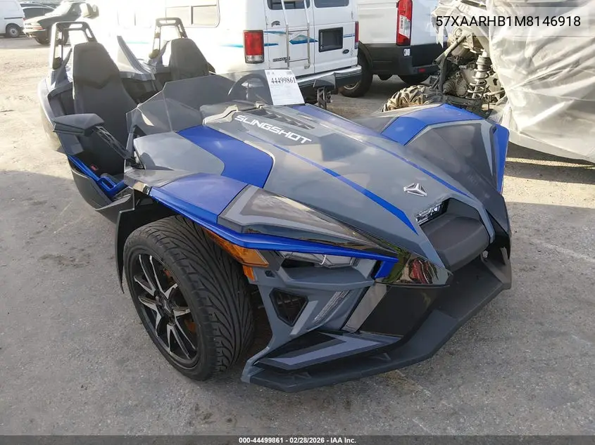 2021 Polaris Slingshot VIN: 57XAARHB1M8146918 Lot: 44499861