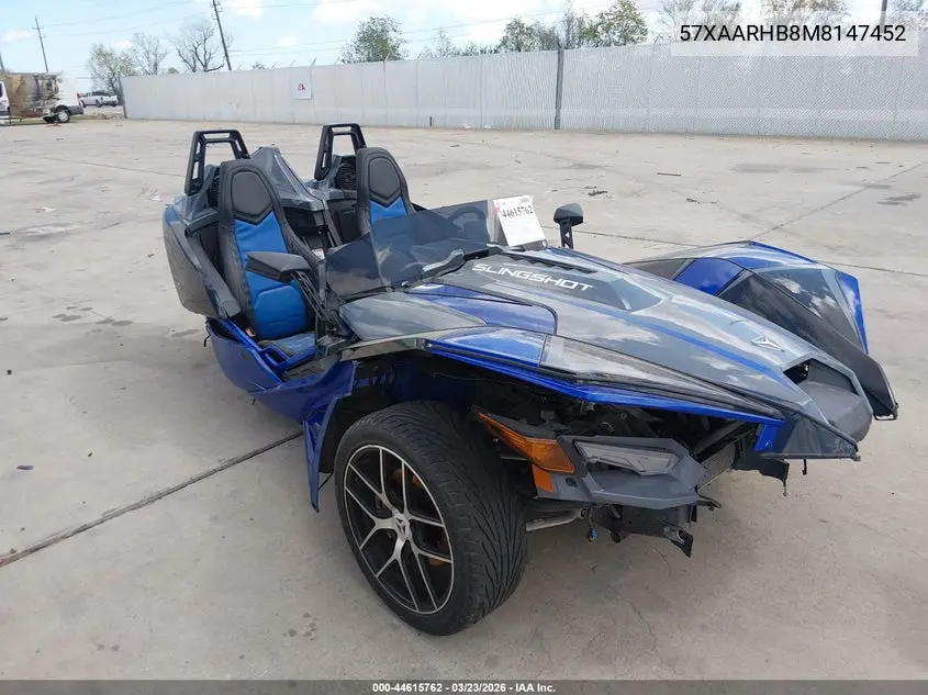 2021 Polaris Slingshot R/Le VIN: 57XAARHB8M8147452 Lot: 44615762