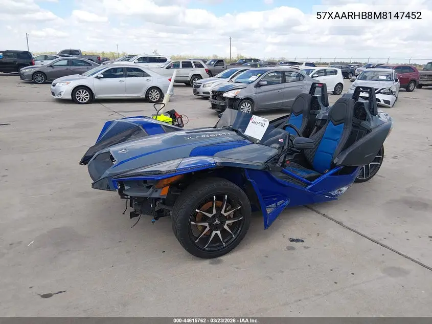 2021 Polaris Slingshot R/Le VIN: 57XAARHB8M8147452 Lot: 44615762