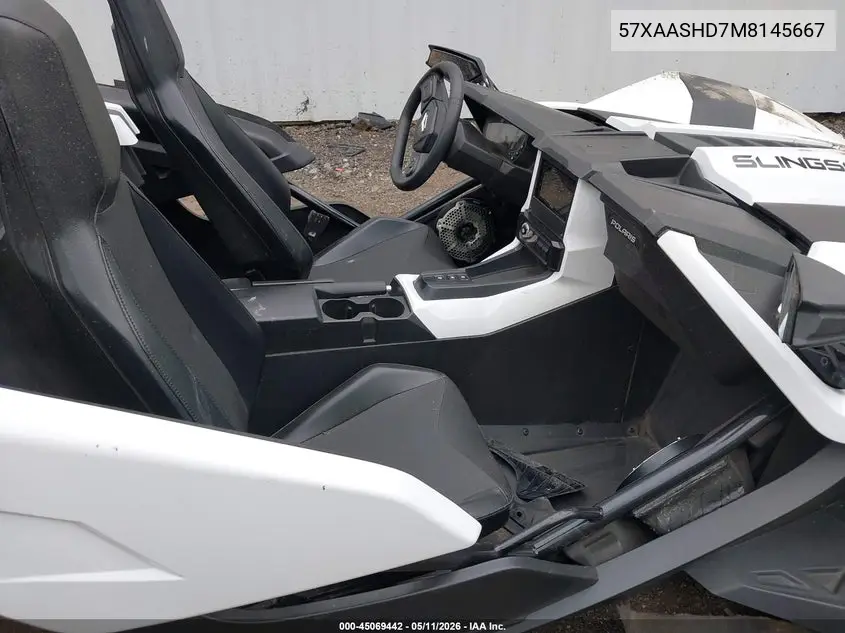 2021 Polaris Slingshot S VIN: 57XAASHD7M8145667 Lot: 45069442
