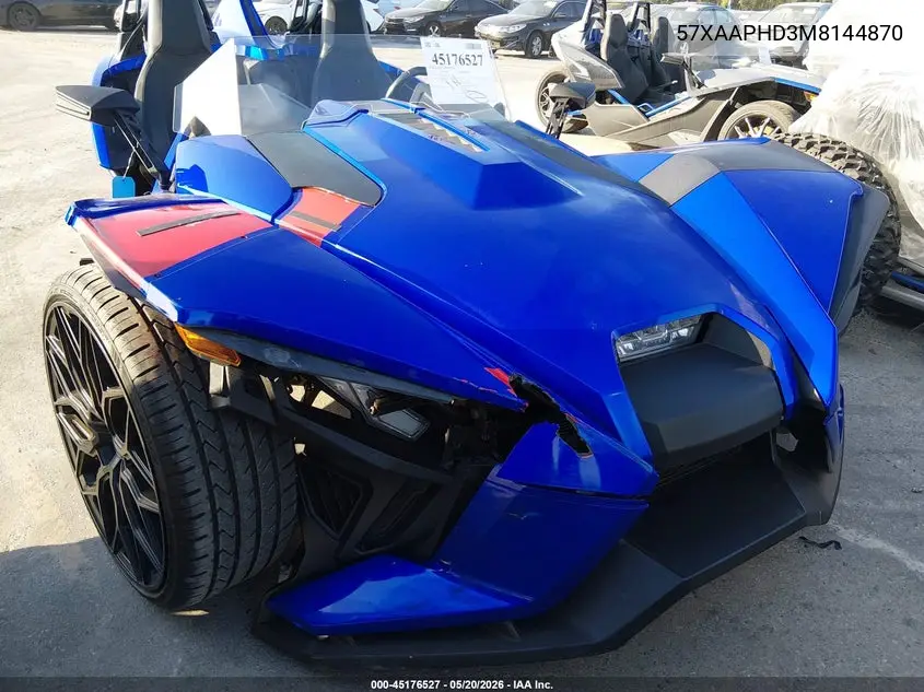 2021 Polaris Slingshot VIN: 57XAAPHD3M8144870 Lot: 45176527