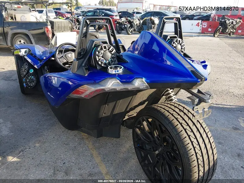 2021 Polaris Slingshot VIN: 57XAAPHD3M8144870 Lot: 45176527