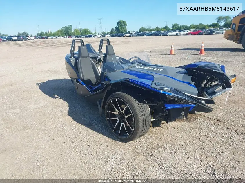 2021 Polaris Slingshot R/Le VIN: 57XAARHB5M8143617 Lot: 45397601