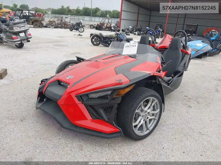 2022 Polaris Slingshot Sl VIN: 57XAAPHD7N8152245 Lot: 45037314