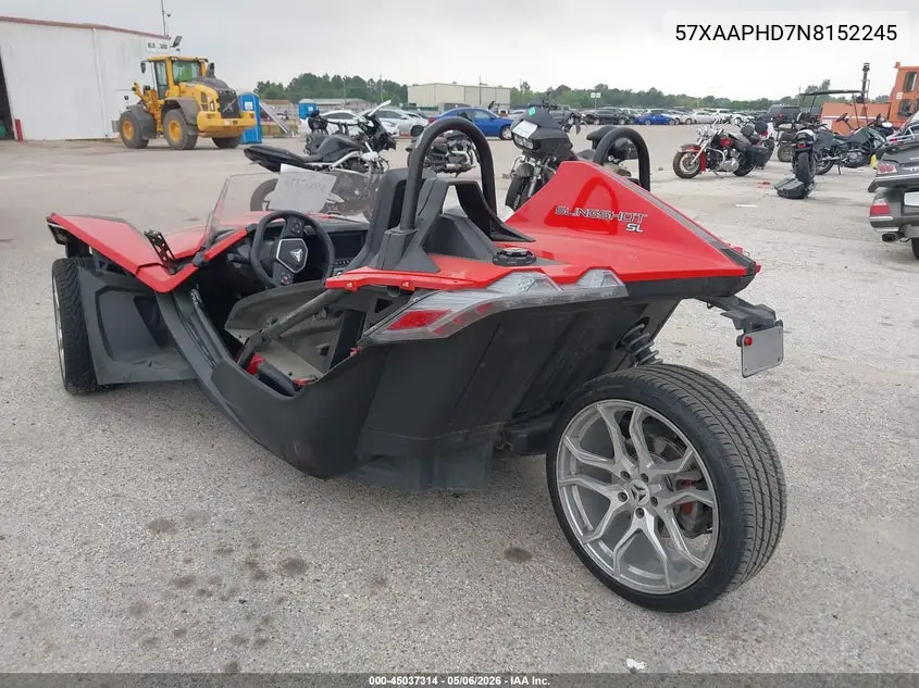 2022 Polaris Slingshot Sl VIN: 57XAAPHD7N8152245 Lot: 45037314