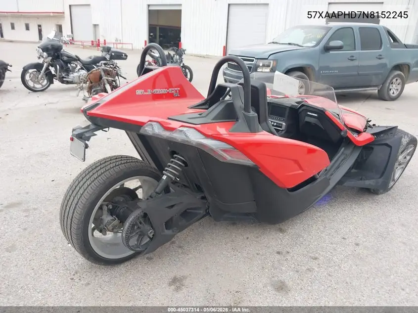 2022 Polaris Slingshot Sl VIN: 57XAAPHD7N8152245 Lot: 45037314