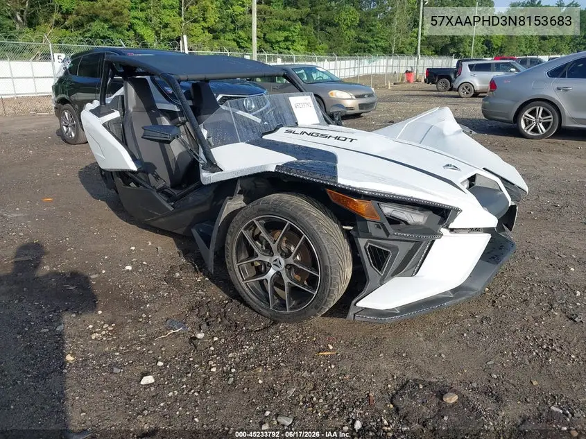 2022 Polaris Slingshot Sl VIN: 57XAAPHD3N8153683 Lot: 45233792