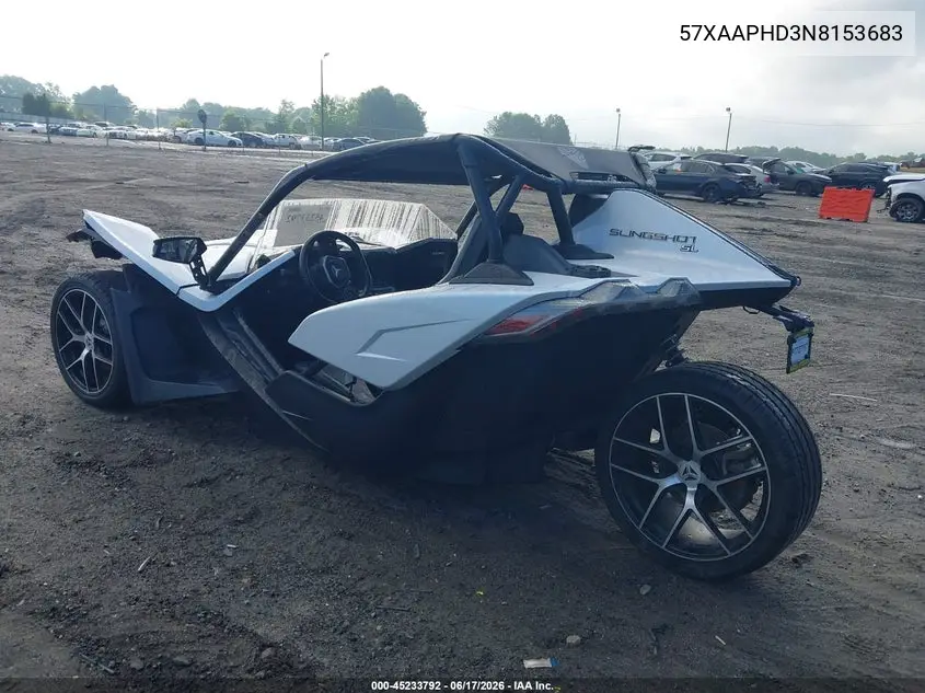 2022 Polaris Slingshot Sl VIN: 57XAAPHD3N8153683 Lot: 45233792