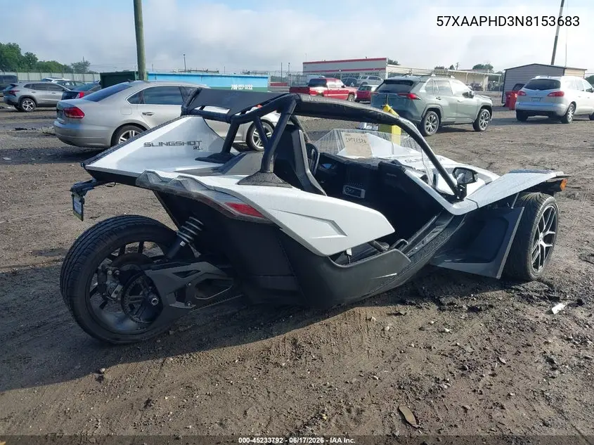 2022 Polaris Slingshot Sl VIN: 57XAAPHD3N8153683 Lot: 45233792
