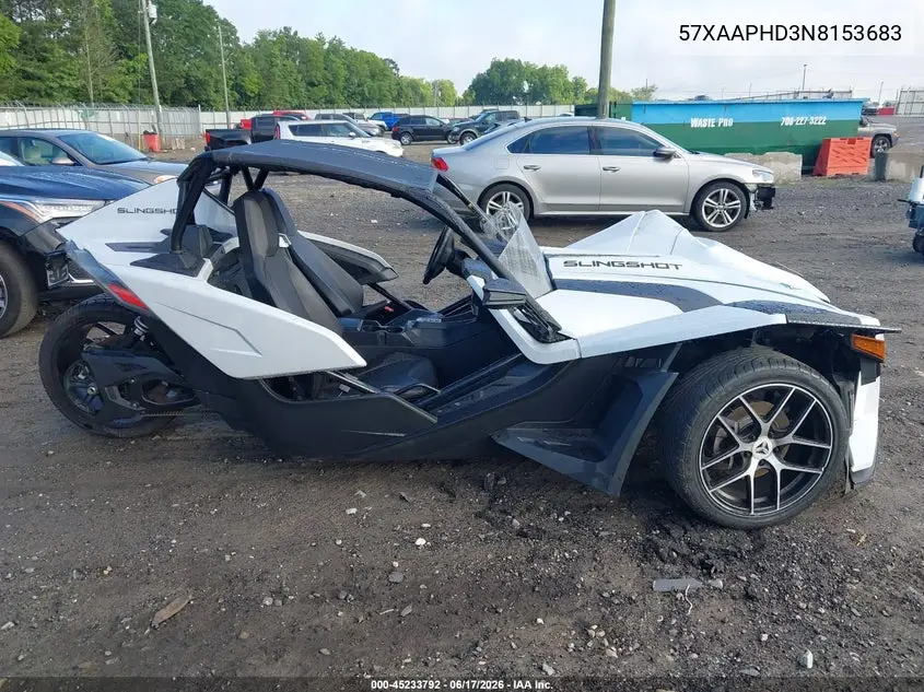 2022 Polaris Slingshot Sl VIN: 57XAAPHD3N8153683 Lot: 45233792