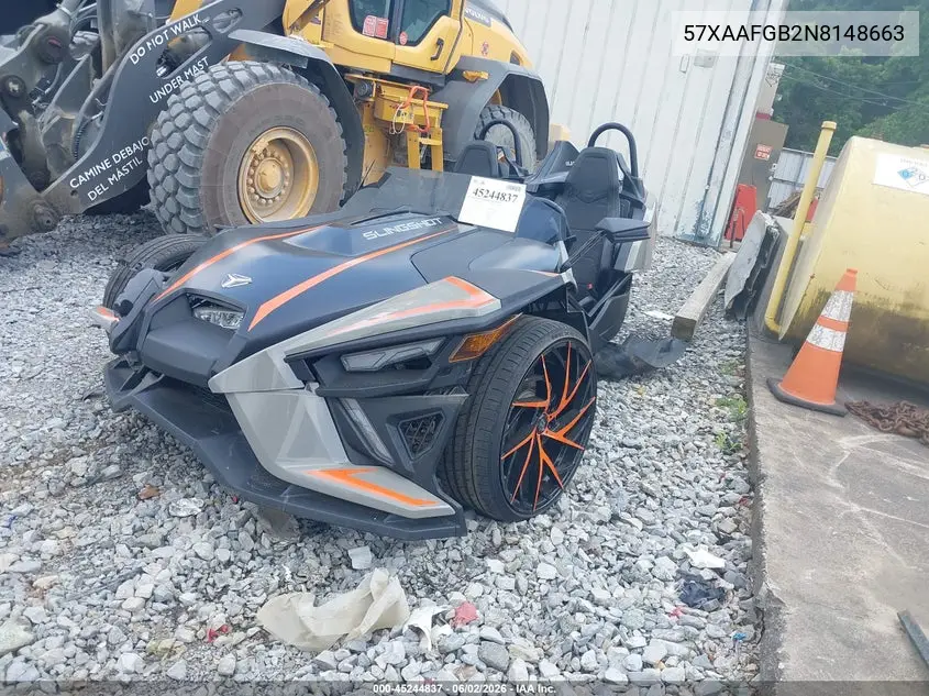 2022 Polaris Slingshot Slr VIN: 57XAAFGB2N8148663 Lot: 45244837