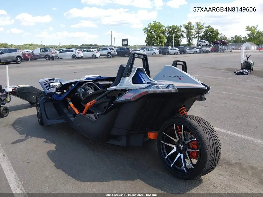 2022 Polaris Slingshot R VIN: 57XAARGB4N8149606 Lot: 45260416