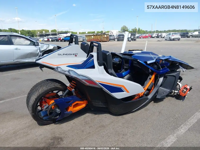 2022 Polaris Slingshot R VIN: 57XAARGB4N8149606 Lot: 45260416