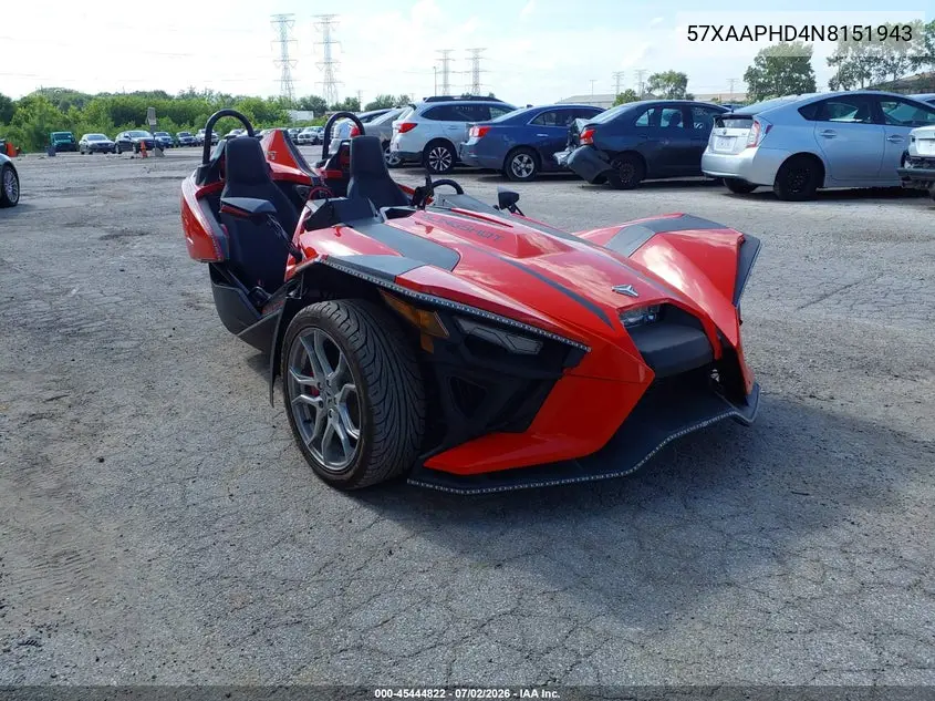 2022 Polaris Slingshot Sl VIN: 57XAAPHD4N8151943 Lot: 45444822