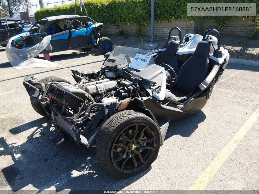 2023 Polaris Slingshot S VIN: 57XAASHD1P8160881 Lot: 45519488