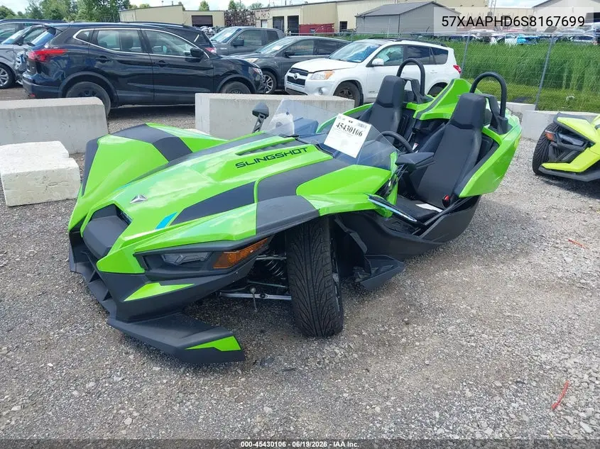 2025 Polaris Slingshot Sl VIN: 57XAAPHD6S8167699 Lot: 45430106