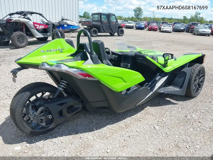 2025 Polaris Slingshot Sl VIN: 57XAAPHD6S8167699 Lot: 45430106