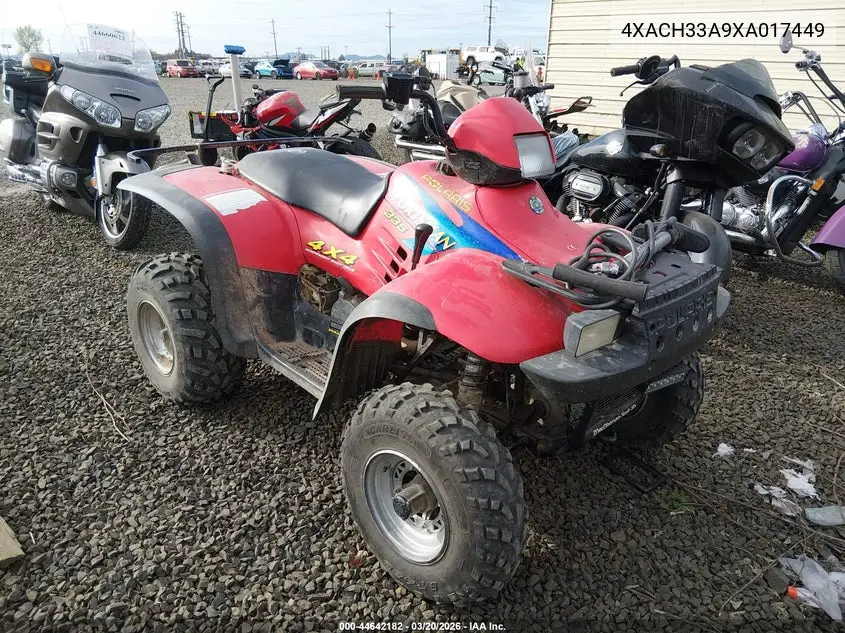 1999 Polaris Sportsman VIN: 4XACH33A9XA017449 Lot: 44642182