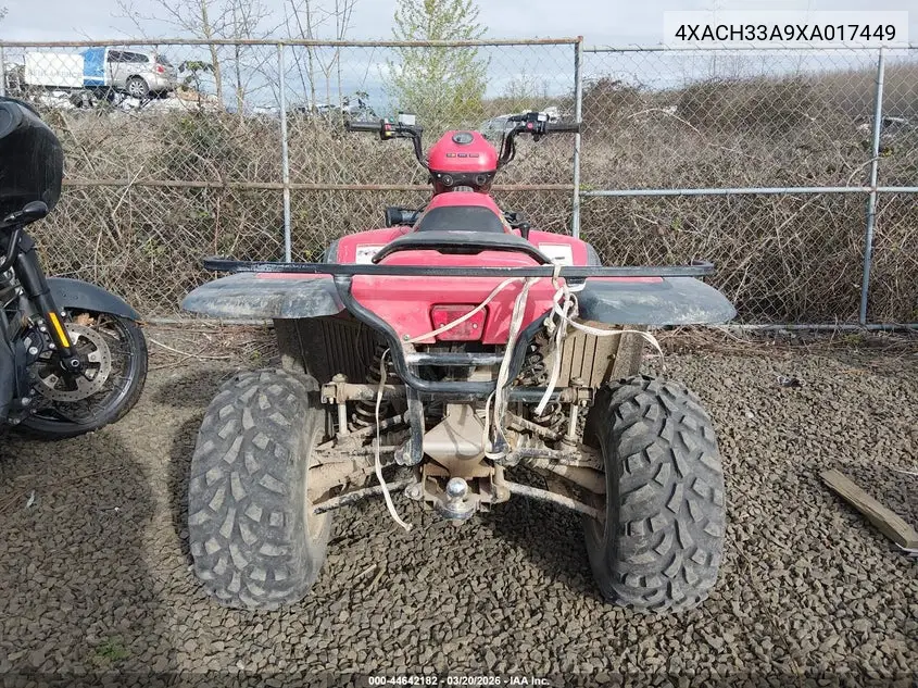 1999 Polaris Sportsman VIN: 4XACH33A9XA017449 Lot: 44642182