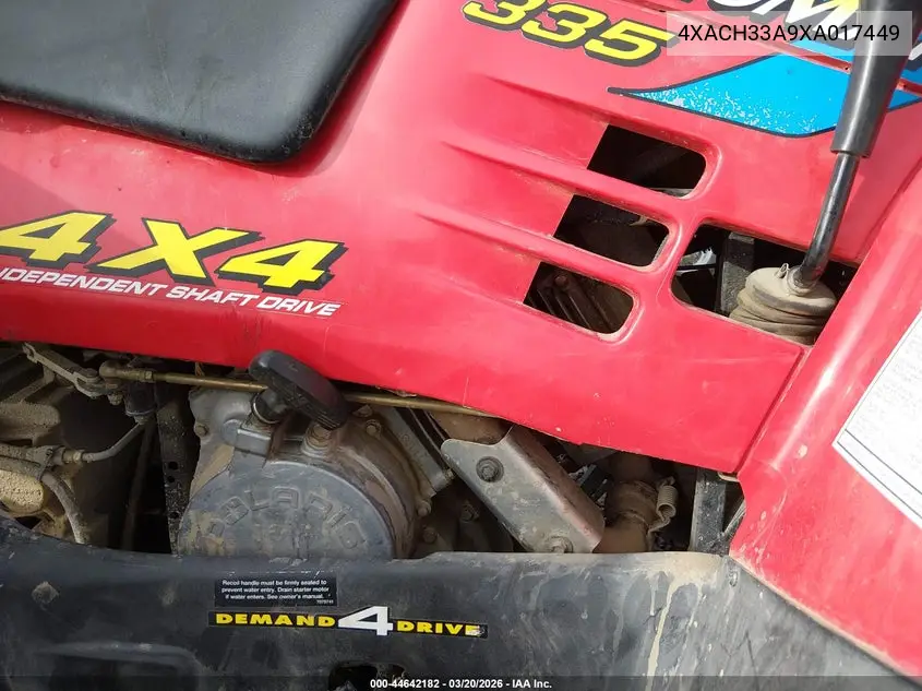 1999 Polaris Sportsman VIN: 4XACH33A9XA017449 Lot: 44642182