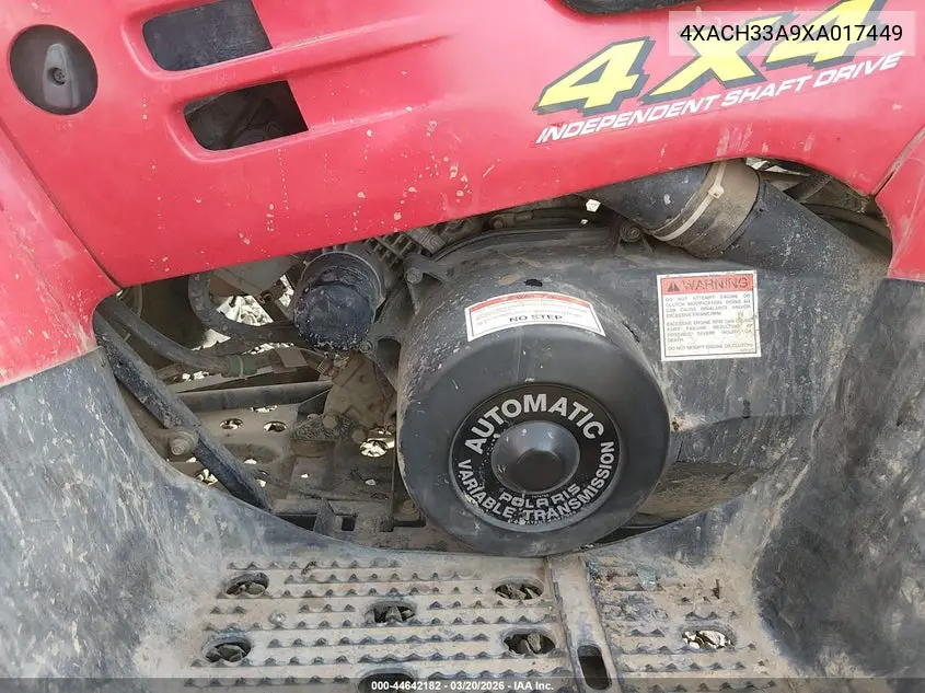 1999 Polaris Sportsman VIN: 4XACH33A9XA017449 Lot: 44642182