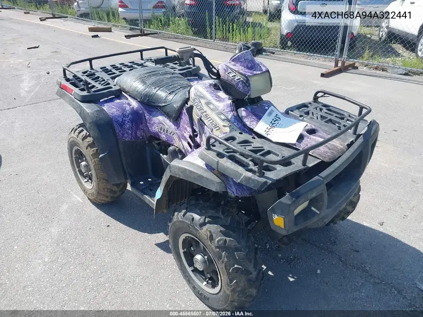 2004 Polaris Sportsman 700 VIN: 4XACH68A94A322441 Lot: 45565507