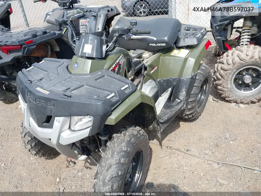 2008 Polaris Sportsman 400 H.o. VIN: 4XALH46A78B597037 Lot: 45601985