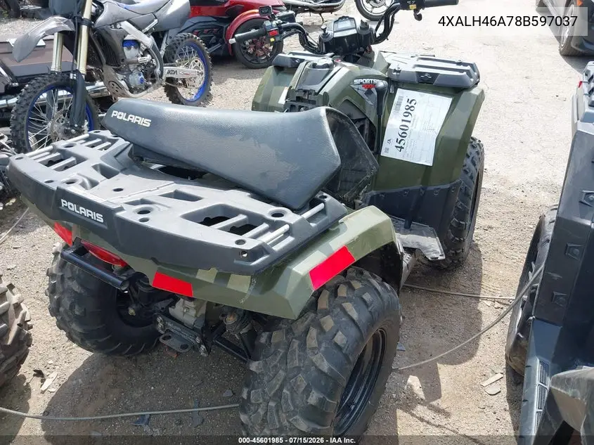 2008 Polaris Sportsman 400 H.o. VIN: 4XALH46A78B597037 Lot: 45601985