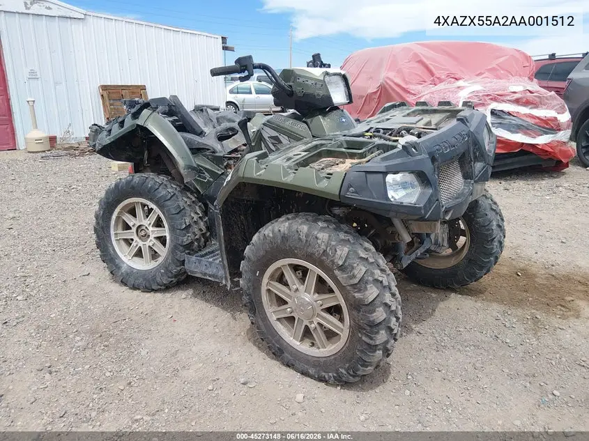 2010 Polaris Sportsman 550 Xp-Eps VIN: 4XAZX55A2AA001512 Lot: 45273148