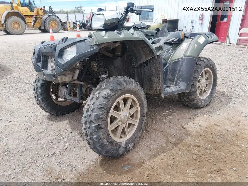 2010 Polaris Sportsman 550 Xp-Eps VIN: 4XAZX55A2AA001512 Lot: 45273148